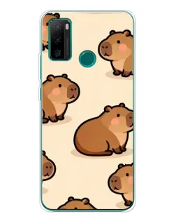 Чохол для Ulefone Note 10P з картинкою «Паттерн милих капібар»