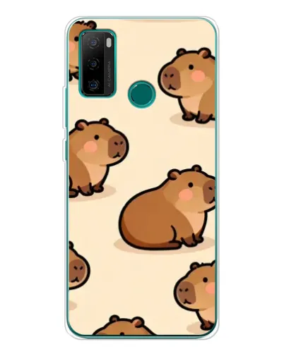 Чохол для Ulefone Note 10P з картинкою «Паттерн милих капібар»