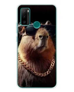 Чохол для Ulefone Note 10P з картинкою «Капібара золотий ланцюг»