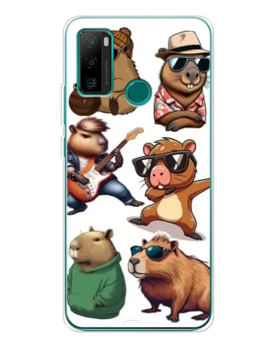 Чохол для Ulefone Note 10P з картинкою «Круті капібари музиканти»