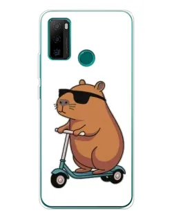Чохол для Ulefone Note 10P з картинкою «Капібара на самокаті»