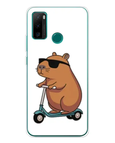 Чохол для Ulefone Note 10P з картинкою «Капібара на самокаті»