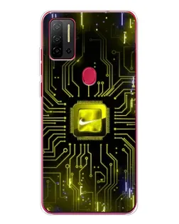 Чехол для Ulefone Note 11P с картинкой «Nike — золотая искра»