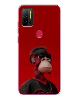 Чехол для Ulefone Note 11P с картинкой «Bored Ape в красном»