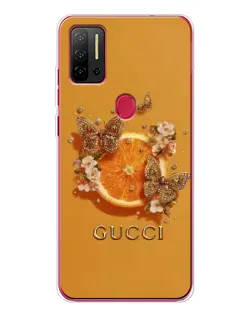 Чехол для Ulefone Note 11P с картинкой «Gucci — золотые бабочки»