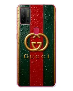 Чехол для Ulefone Note 11P с картинкой «Gucci — фирменная полоса и золото»