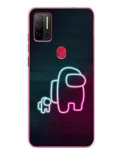 Чохол для Ulefone Note 11P з картинкою «Among Us неон-арт»