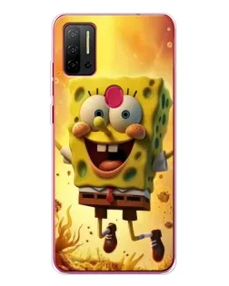 Чохол для Ulefone Note 11P з картинкою «Губка Боб стрибає»