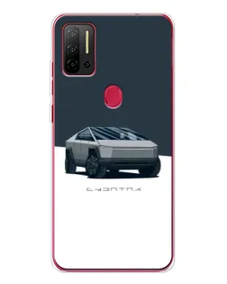 Чехол для Ulefone Note 11P с картинкой «Серебристый Cybertruck Tesla»