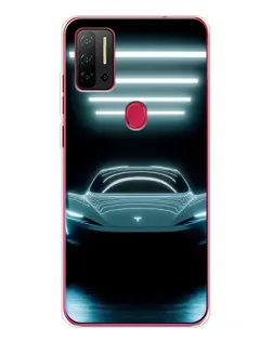 Чехол для Ulefone Note 11P с картинкой «Tesla в неоне»