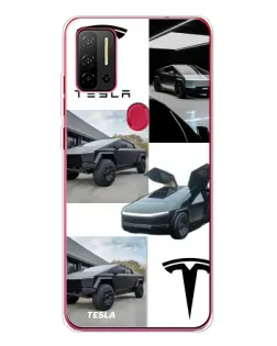 Чехол для Ulefone Note 11P с картинкой «Коллаж Cybertruck Tesla»