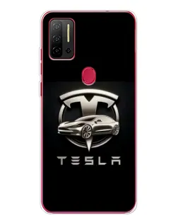 Чехол для Ulefone Note 11P с картинкой «Tesla — серебристое авто»