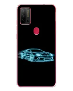 Чехол для Ulefone Note 11P с картинкой «Неоновый контур Lamborghini»