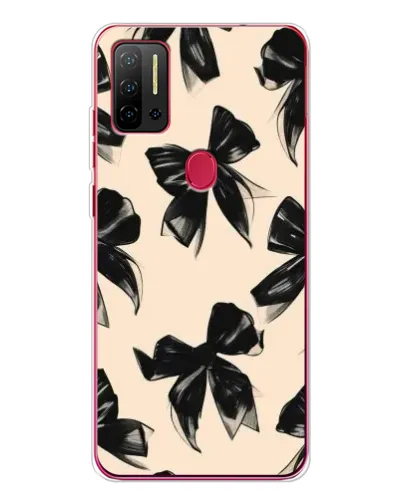 Чехол для Ulefone Note 11P с картинкой «Паттерн черные банты»