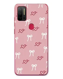 Чехол для Ulefone Note 11P с картинкой «Сердца и банты»