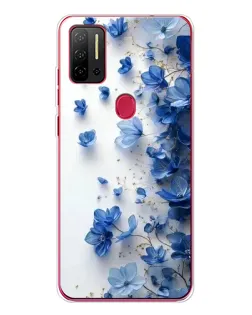 Чохол для Ulefone Note 11P з картинкою «Блакитний квітковий каскад»