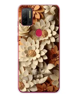 Чохол для Ulefone Note 11P з картинкою «Бежевий флористичний декор»