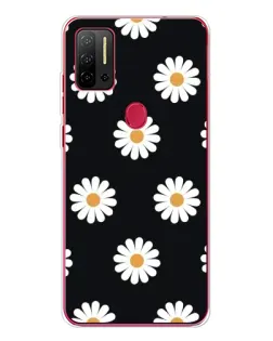Чехол для Ulefone Note 11P с картинкой «Ромашки на черном»