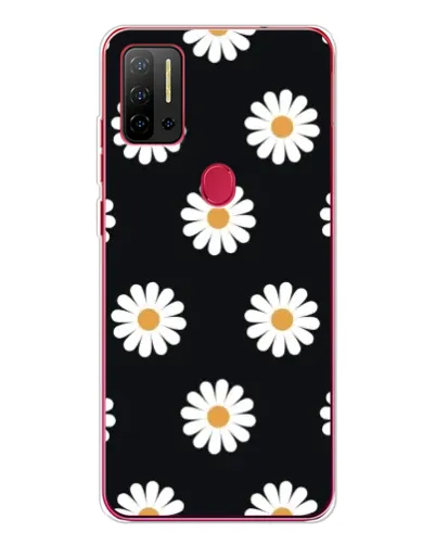 Чехол для Ulefone Note 11P с картинкой «Ромашки на черном»