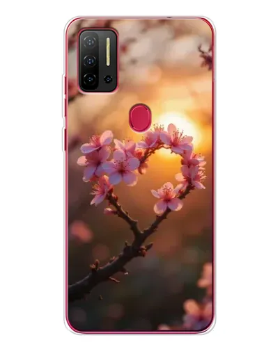 Чохол для Ulefone Note 11P з картинкою «Рожевий цвіт сердечко на тлі заходу» Чохол для Ulefone Note 11P з картинкою «Рожевий цвіт сердечко на тлі заходу»