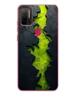 Чехол для Ulefone Note 11P с картинкой «Салатовый разлом скалы»