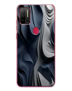 Чехол для Ulefone Note 11P с картинкой «Объемные синие складки»