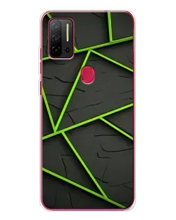 Чехол для Ulefone Note 11P с картинкой «Зеленые геометрические линии»
