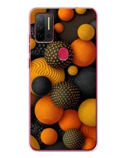 Чехол для Ulefone Note 11P с картинкой «Объемные оранжевые сферы»