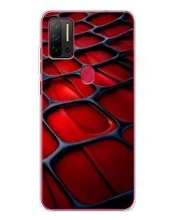 Чехол для Ulefone Note 11P с картинкой «Красная глянцевая сетка»