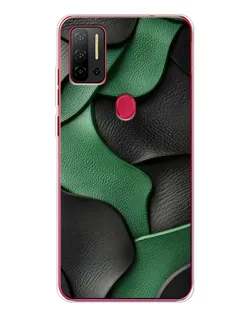 Чехол для Ulefone Note 11P с картинкой «Зеленые кожаные волны»