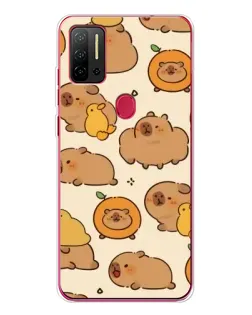 Чехол для Ulefone Note 11P с картинкой «Капибары с апельсинами»