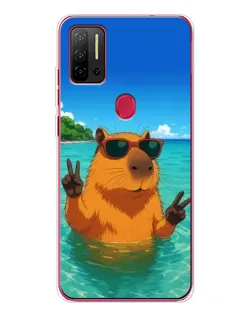 Чехол для Ulefone Note 11P с картинкой «Морская капибара»