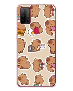 Чехол для Ulefone Note 11P с картинкой «Капибары паттерн»