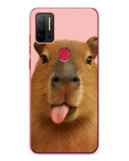 Чехол для Ulefone Note 11P с картинкой «Капибара с языком»