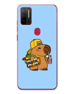 Чехол для Ulefone Note 11P с картинкой «Капибара на скейте»