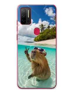 Чехол для Ulefone Note 11P с картинкой «Капибара на море»