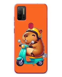 Чехол для Ulefone Note 11P с картинкой «Капибара на скутере»