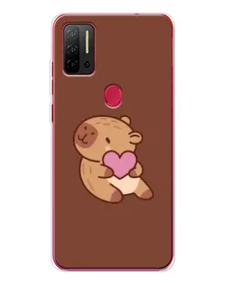 Чехол для Ulefone Note 11P с картинкой «Капибара с сердцем»