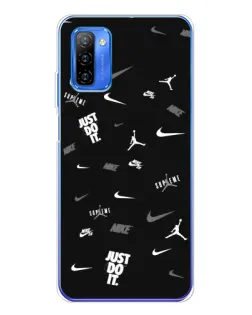 Чехол для Ulefone Note 12 с картинкой «Nike Black Pattern»