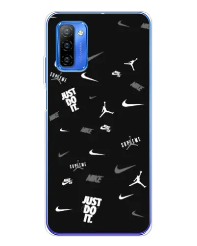 Чехол для Ulefone Note 12 с картинкой «Nike Black Pattern» Чехол для Ulefone Note 12 с картинкой «Nike Black Pattern»