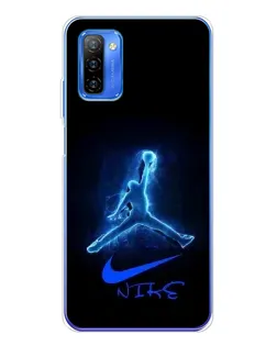 Чехол для Ulefone Note 12 с картинкой «Jordan Neon Blue»