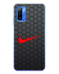 Чехол для Ulefone Note 12 с картинкой «Nike — карбоновая сетка»
