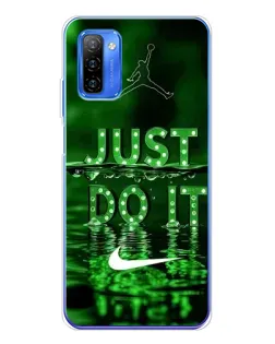 Чехол для Ulefone Note 12 с картинкой «Зеленый неоновый Nike»
