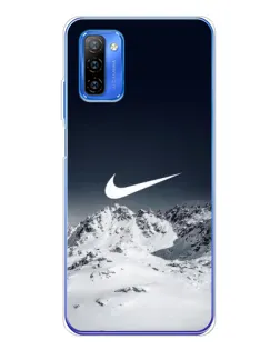 Чехол для Ulefone Note 12 с картинкой «Nike — зимние горы»