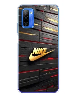 Чехол для Ulefone Note 12 с картинкой «Золотой Nike на металле»