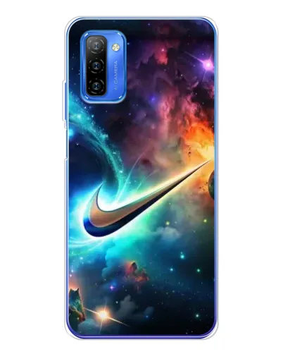 Чехол для Ulefone Note 12 с картинкой «Космический Nike Swoosh» Чехол для Ulefone Note 12 с картинкой «Космический Nike Swoosh»