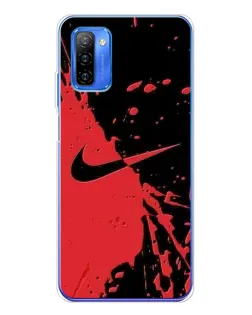 Чехол для Ulefone Note 12 с картинкой «Красные брызги Nike»