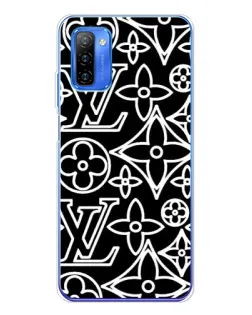 Чехол для Ulefone Note 12 с картинкой «Черно-белый узор LV»