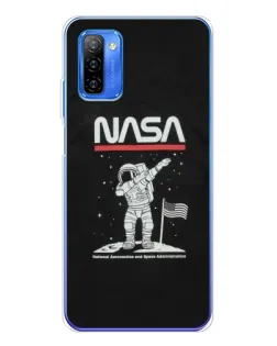Чехол для Ulefone Note 12 с картинкой «NASA — шагаем по Луне»