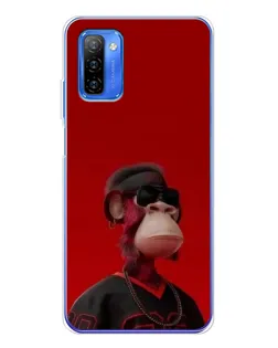 Чехол для Ulefone Note 12 с картинкой «Bored Ape в красном»